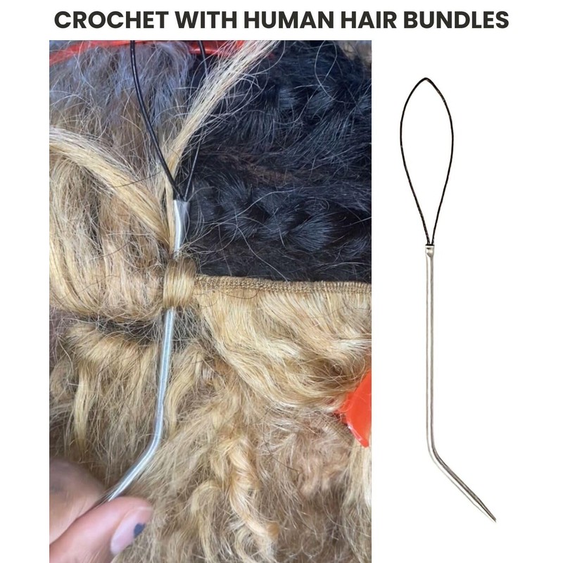 Illusion Crochet Needle Hook for Feather Crochet Hair Extensions, Human