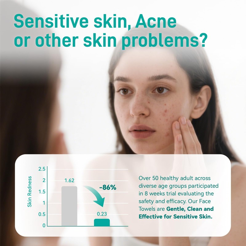 Face Towels, 10"×12" Disposable Face Towel, Face Towelettes XL, Ultra
