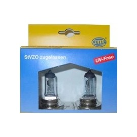 HELLA H4 60/55W LIGHT POWER +50% BULBS, PAIR
