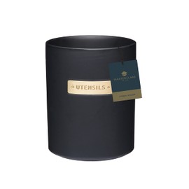 MasterClass Stoneware and Brass-Effect Kitchen Utensil Holder, Black