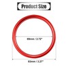 X AUTOHAUX 4 Pcs Red Car Air Conditioner Vent Ring