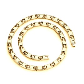 Jeroot Germanium Necklace, Titanium, Hypoallergenic, Magnetic Necklace, Men's, Women's, Health Accessories, Popular, 19.7 inches (50 cm), 3 Colors, Exclusive Box, 18K Yellow Gold