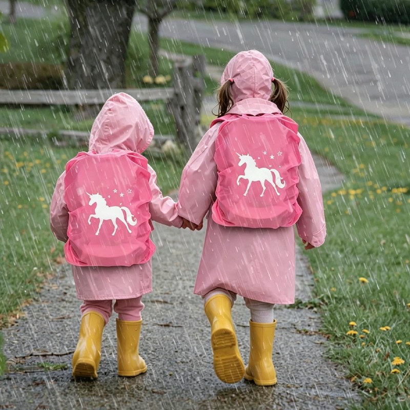 Rain Cover School Bag, Waterproof Reflective Backpack Rain Cover Protective