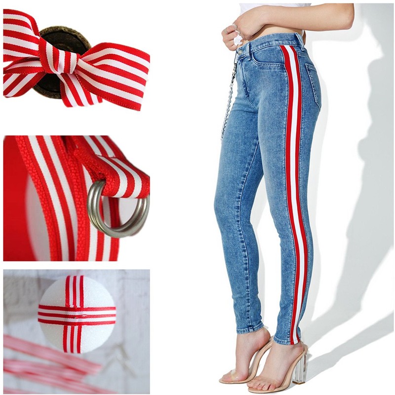 1 Inch Width Grosgrain Stripes Ribbon American Flag Patriotic Ribbon