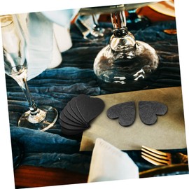 Garneck Pack of 20 Slate Hearts for Labelling, Small Heart-Shaped Slate Plates for Weddings and Parties, Creative Place Cards Decoration, 5 cm, Ideal for Special Occasions and