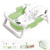 napei Collapsible Baby Bathtub,Baby Bath Tub with Soft Cushion &