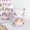 Allure Home Creation Rainbow Hearts 2-Piece Laundry Hamper and Storage