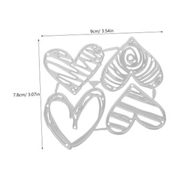 Tofficu Scrapbooking Dies Heart Shape Metal Cutting Dies DIY Embossing Stencils Ideal for Paper Fabric Leather Projects