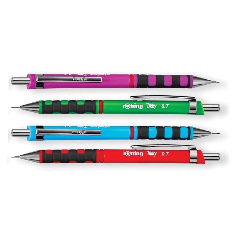 rOtring Tikky Mechanical Pencil, HB, 0.7 mm, Assorted Colours, Box