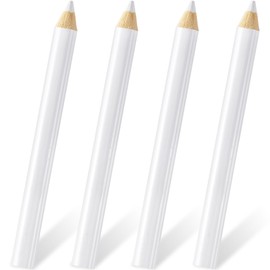 STSTR 4PCS 8.75 cm Fabric Sewing Pencils, Washable Fabric Makers, No Dust Sewing Tailors Chalk, Fabric Marking Pencil for Quilting, DIY Crafts, Sewing - White