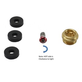 AA Faucet Repair Kit for 4" or 8" Faucets, Rubbers, Screw and Copper Seat, HOT (Hot-Kit)