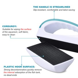 Floating Scraper Magnetic Cleaner Scrubber Aquarium Glass Algae Cleaning Brush for Fish Tank (S)