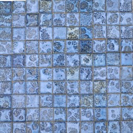 Yuvori Handcrafted Ceramic Mosaic Tiles, 0.79 inch, 1.1 lbs, DIY, Chinese Traditional Qinghua and Modern Styles, Indoor Decor, DIY Art Projects in Bathrooms, Kitchens, Living Rooms (07)