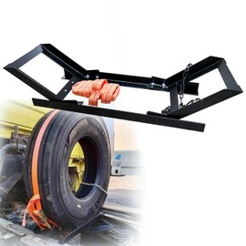 IBESTWOLF Semi Truck Spare Tire Rack Spare Tire Carrier Tire Mount Holder Adjustable with Mounting Hardware