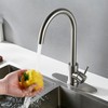 Kohonby Single Handle High Arc Brushed Nickel Kitchen Faucet Stainless