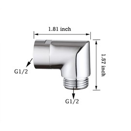 90 degrees Shower Head Elbow Adapter, Shower Arm Elbow Adapter for Wall mounted Shower or Hand Shower, Chrome