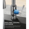 FORIOUS Touchless Kitchen Faucet with Soap Dispenser, Brushed Nickel, Hands-Free,