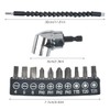 12 Pack 105° Right Angle Drill Attachment with 30cm Flexible