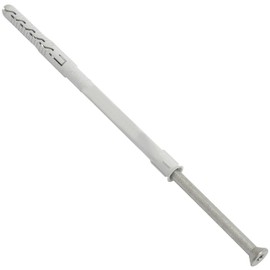 AERZETIX - C67127 - Set of 10 Plastic Dowels Diameter 10 x 180 mm with Bevelled Collar + 10 Self-Tapping Screws Diameter 7 x 185 with Countersunk Head and Star Shape TX40 - Concrete Brick Hole