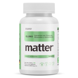 Matter Glumix, Suplemento con CinSulin®, Bio-Enhanced® R-ALA, Cromo TRAACS®, Magnesio Albion® y Gymnema, Apoyo al Metabolismo de Glucosa y Bienestar M