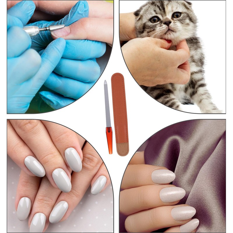 3 Pack 6.9 Inches Metal Nail File, Finger Nail Files