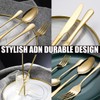 Gutuwellea 84 Pieces Gold Silverware Service for 12 Flatware Set