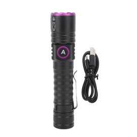 UV 395nm Flashlight USB Rechargeable Portable Handheld UV Flashlight Detection for Dog Urine Pet Stains