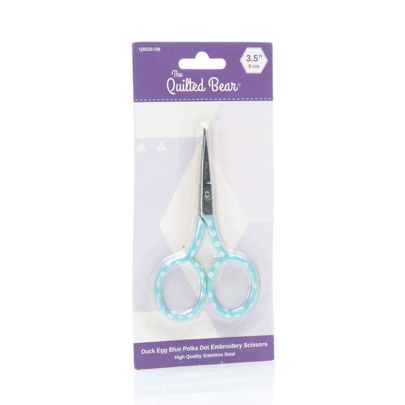 The Quilted Bear Polka Dot Embroidery Scissors - Small Sharp