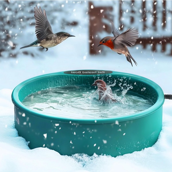 Heated Chicken Waterer, 125OZ Large Capacity Poultry Water Heater for