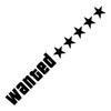 Wanted Car Stickers - Wanted Five Stars Car Window Decals,Motor