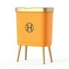 Bedroom Trash Can with Lid,Slim Bathroom Trash Cans with Lids,