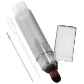 PACKOVE Scalp Applicator Oil Dispenser with Dropper and Cleaning Brush Essential Tool for Hair Growth Serums Compatible with Various Applications Transparent Black Design Convenient