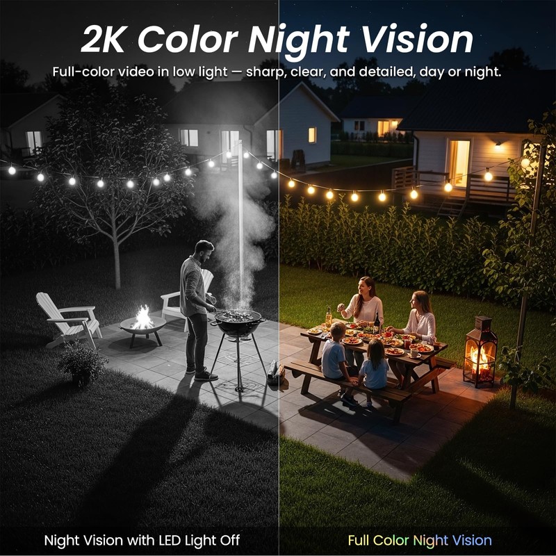 Cinnado Security Cameras Wireless Outdoor - Home Security Cameras Solar