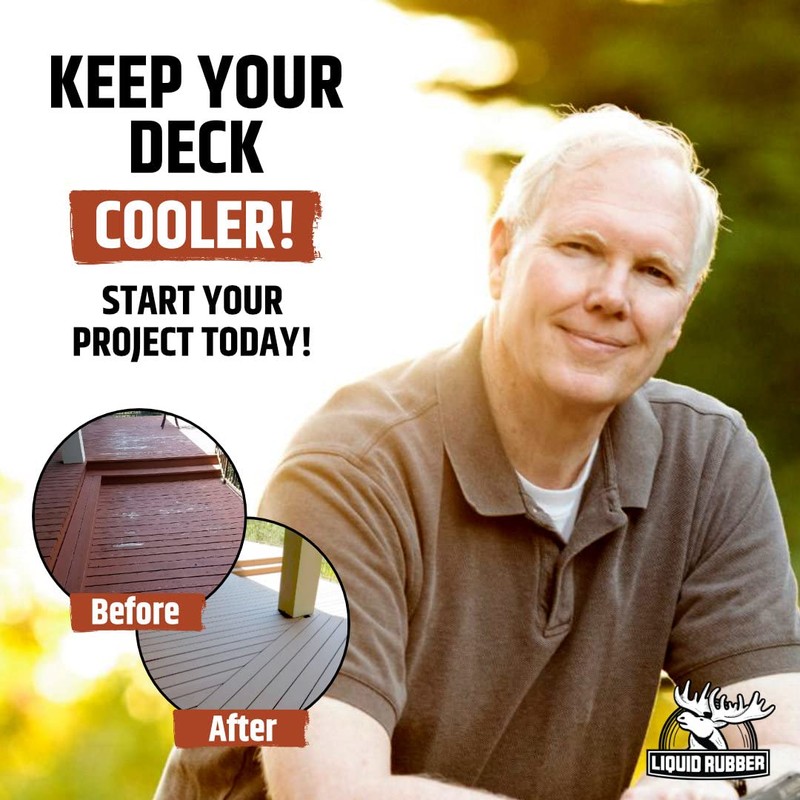 Liquid Rubber Cool Foot Deck Coating - Solar Protection Paint,