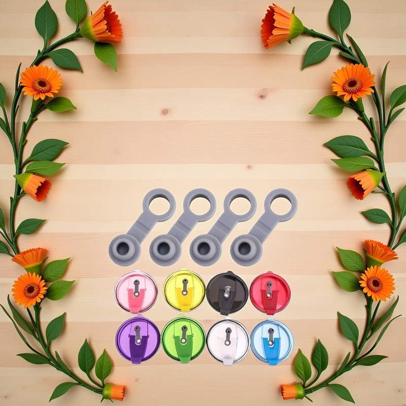 10Pcs Grey Universal Silicone Sealing Bottle Straw Hole Grommets Stopper
