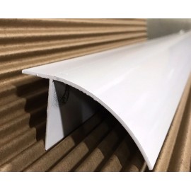 Yellow Dog 46" White Aluminum Lower Sidewall Radius Bottom Trim Molding RV 1055-AW