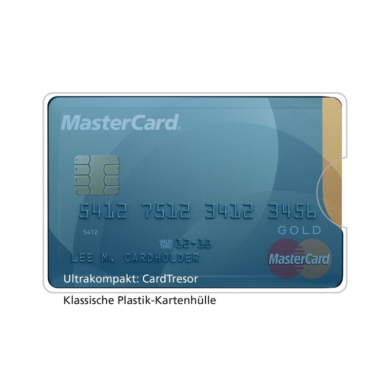 Card Case Card Safe Stainless Steel, Signalblau, RFID/NFC protection