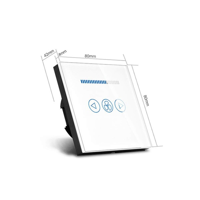 Wall Fan Touch Switch EU Standard Fan Speed Switch White