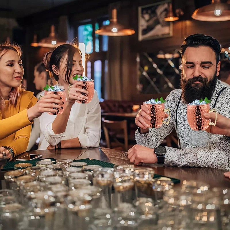 Baixi Moscow Mule 530ml Vaso Taza Cobre Coctelería Bartender Bar