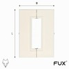 FUX Pack of 2 Single Heating Pipe Rosette for Stand