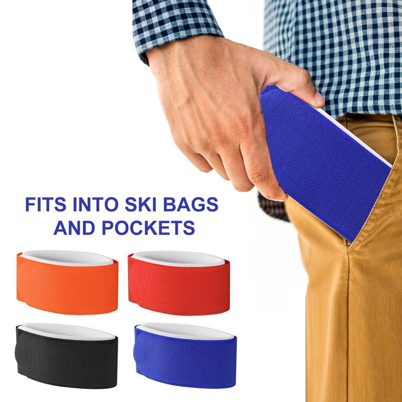 8pcs Ski Fasteners Straps, Adjustable Ski Wrap Bindings Ski Carrier