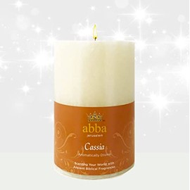 Abba Oil Scented Pillar Candle - Cassia (4 inches ) 1 pk