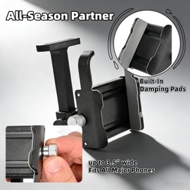 SPG 360° Rotatable Universal Compound Bow Phone Mount, Adjustable Bow Phone Mount, Stable Shockproof Design, Archery Compound Bow Hunting Accessories