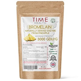 Bromelain Capsules - High Strength 3000 GDU - Highly Dosed 500mg per Capsule - Naturally Derived from Pineapple - UK Made - Zero Additives - Vegan - Pullulan (120 Count (Pack of 1))