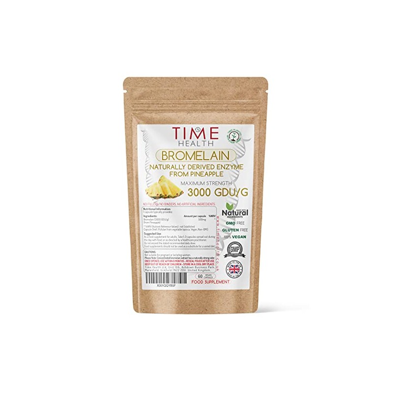 Bromelain Capsules - High Strength 3000 GDU - Highly Dosed