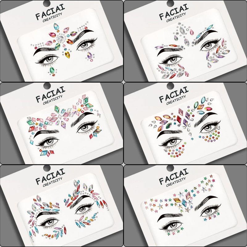 (6 Pieces) Face Gems..