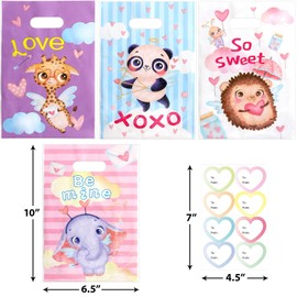 ceiba tree ceiba tree Valentines Day Goodie Bags Treat Bags for Kids Valentine Party Favors School Classroom Exchange Gift Wrapping 24Pcs