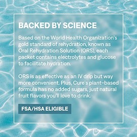 Cure Hydration  Mezcla Para Bebidas Electrolíticas A Base De Plantas  Sin Azúcar Agregada  Polvo Alivio De La Deshidratación Hecho Con Agua De Coco...