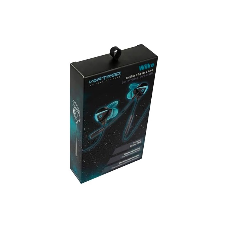 Vortred Audífonos Gamer Wilko Micrófono Desmontable 3.5mm Color Negro