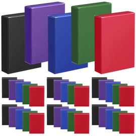 Jexine 50 Pieces Playing Card Box Empty Playing Case Card Holder Organize Storage Board Game Box Fits Baseball Trading (Red, Blue, Green, Black, Purple)